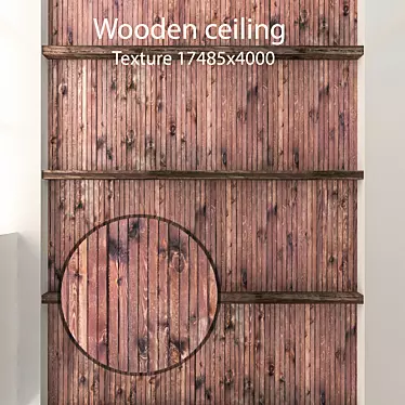 Wooden Ceiling Beams - 13ft Length 3D model image 1 