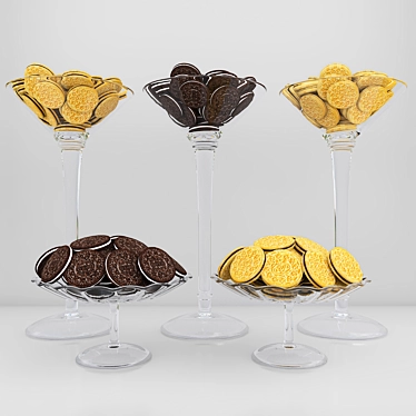 Delicious Oreo Cookie Set 3D model image 1 