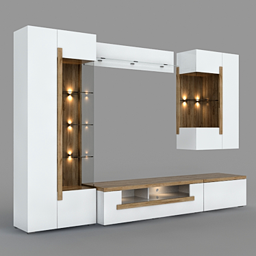 Dubai Wall Unit: Modern, Sleek Design 3D model image 1 