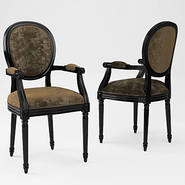 French Style Velvet Dining Chair
(Translation: Стул для обеденного стола в стиле францу 3D model image 1 