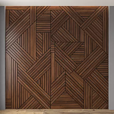 Wooden Wall Panel 2500x2500 mm 3D model image 1 