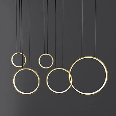 Modern Ring Pendant Light 3D model image 1 