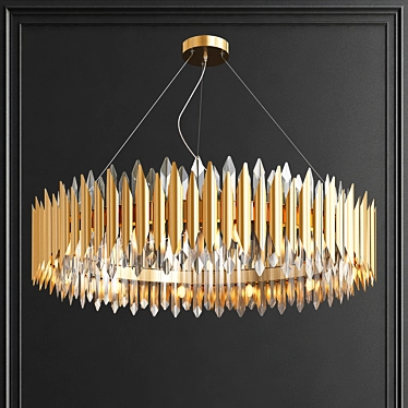 Elegant LED Crystal Chandelier 3D model image 1 