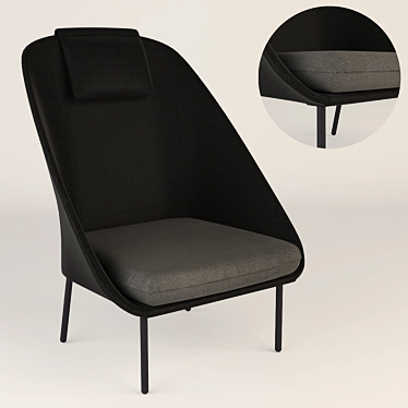 Twins Outdoor Armchair 3D model image 1 