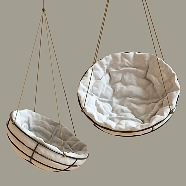 Cloud Lock Papasan: Suspended Chair Swing 3D model image 1 