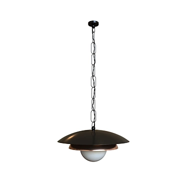 Sleek Shell Pendant Light 3D model image 1 