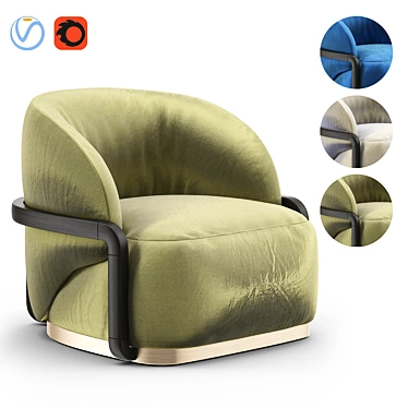 Regal Peacock Lounge Chair 3D model image 1 