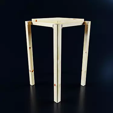 Elegant Wood Chair | Enhanced with 3D Texture 3D model image 1 