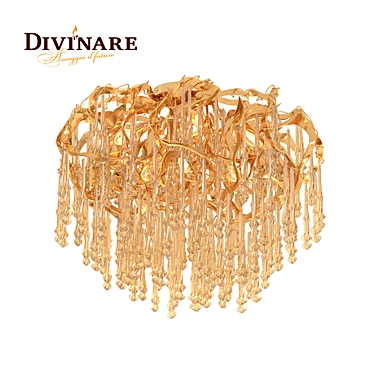 Glimmering Gold Chandelier | Divinare Salice 3D model image 1 