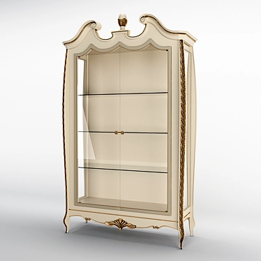 Elegant Savoy Glass Display Unit 3D model image 1 