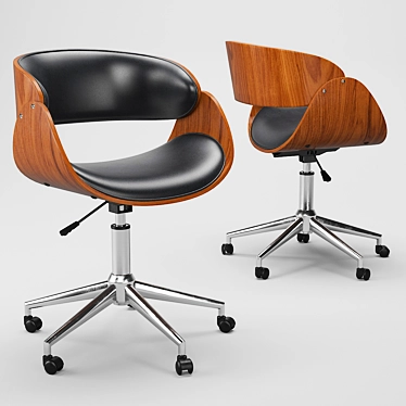 Mid-century Adjustable Office Chair 3D model image 1 