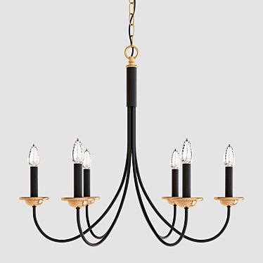 Elegant Lyustra7: Stylish Lighting Fixture 3D model image 1 