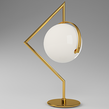 Adjustable Golden Globe Table Lamp 3D model image 1 