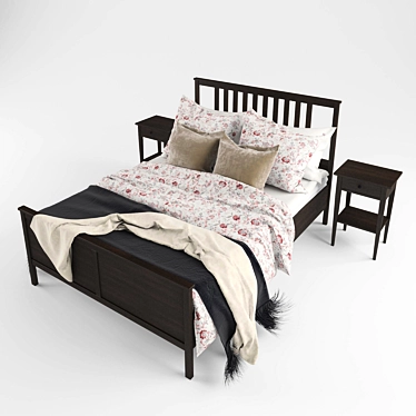 Versatile Hemnes Bed - Adjustable & Supportive 3D model image 1 