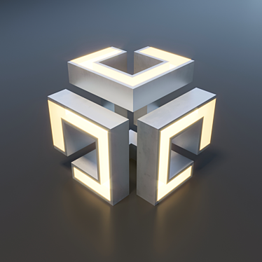 Modern Cubic Lighting 3D model image 1 