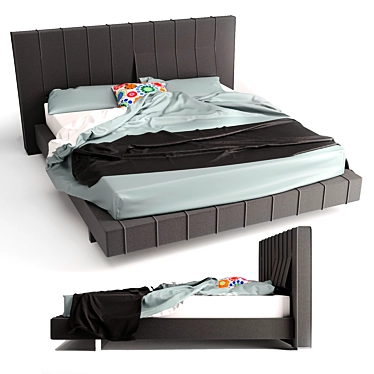 Wave High Functionality Bed 3D model image 1 