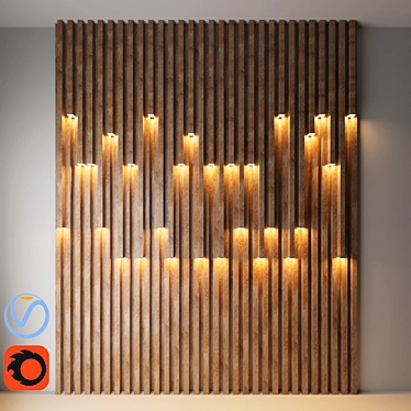 Decorative Wall Light Fixture 3D model image 1 