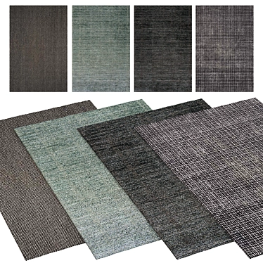 Modern Chic Grey Area Rug 3D model image 1 