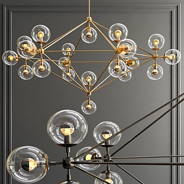 Modern Modo 6-Sided Chandelier 3D model image 1 