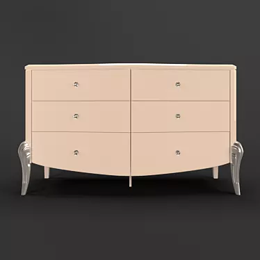 ROMA Beige Lacquer Chest 3D model image 1 