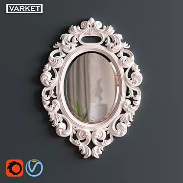 Elegant Cleopatra Mirror Collection 3D model image 1 