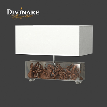 Divinare Selva 3401Q09 TL-1 OM: Elegant Acrylic and Metal Table Lamp 3D model image 1 