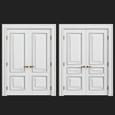 Elegant Classic Interior Doors 3D model image 1 