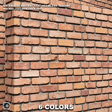 Seamless Brick and Tile Material 3D model image 1 