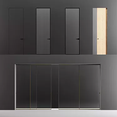 Sleek and Stylish Glas Italia Doors 3D model image 1 