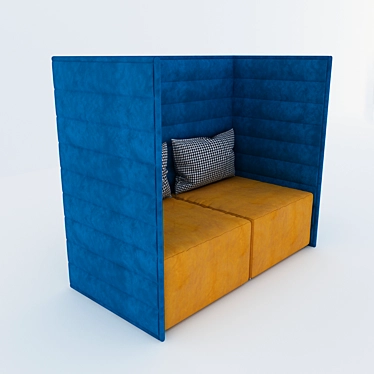 Title: Elegant High Back Sofa 3D model image 1 
