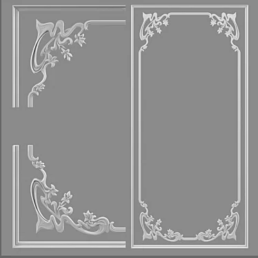 Title: Classic Gypsum Frame with Uzodrom 3D model image 1 