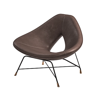 Italian Mid-Century Modern Cosmos Armchair by Augusto Bozzi 3D model image 1 