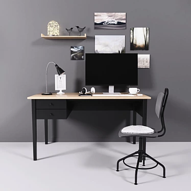 Modern Office Set: ARKELSTORP 3D model image 1 