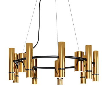 Modern Loft Chandelier | 60cm Diameter 3D model image 1 