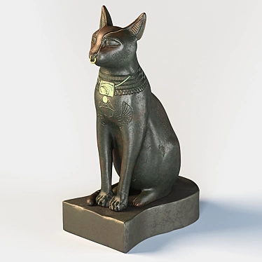 Eternal Bastet Bronze Cat 3D model image 1 