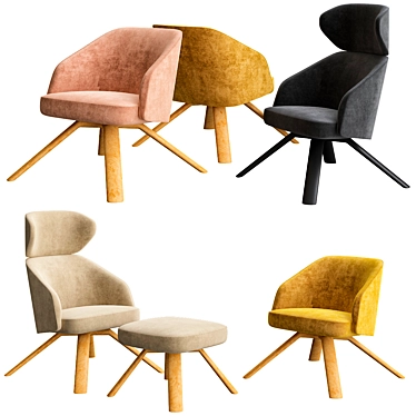 Elegant Comfort: REPAUS Easy Chair 3D model image 1 