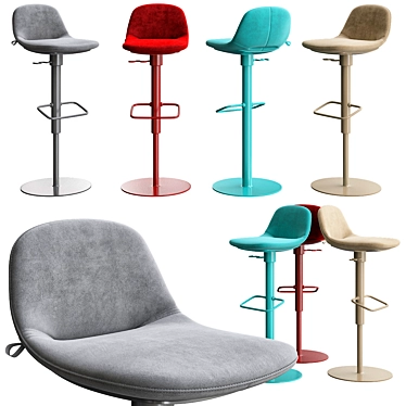 Sleek Beso Stool - Modern Seating 3D model image 1 