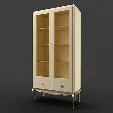 Venezia Pearl Cream Bookcase 3D model image 1 