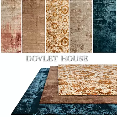 DOVLET HOUSE Carpets - 5 Piece Set (part 333) 3D model image 1 