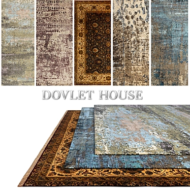 Luxury Carpets Set by DOVLET HOUSE 3D model image 1 