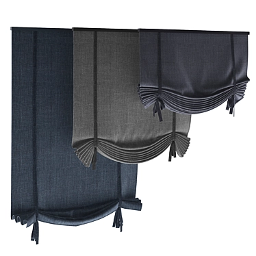 Title: Elegant Roman Blinds 3D model image 1 