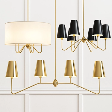 Elegance in Light: Berkshire Chandeliers 3D model image 1 