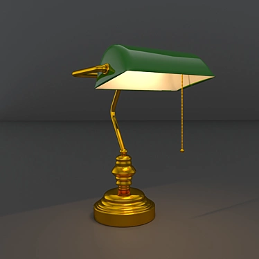 Classic Banker Desk Lamp 3D model image 1 