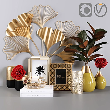 Elegant Decor Set 17 3D model image 1 