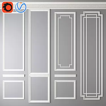 Elegant Molding Accent: Decorative Excellence 3D model image 1 