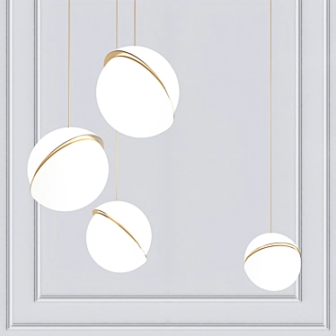 Elegant Crescent Chandelier - Lee Broom 3D model image 1 