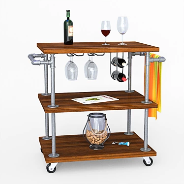 Industrial Mini Bar 3D model image 1 