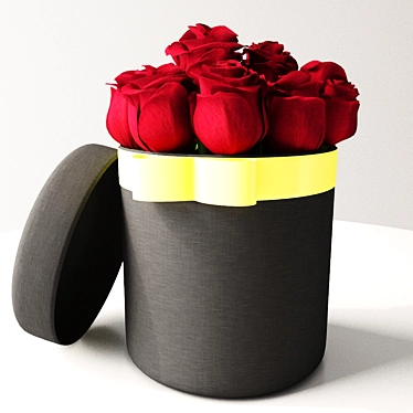 Crimson Blossoms in a Box 3D model image 1 