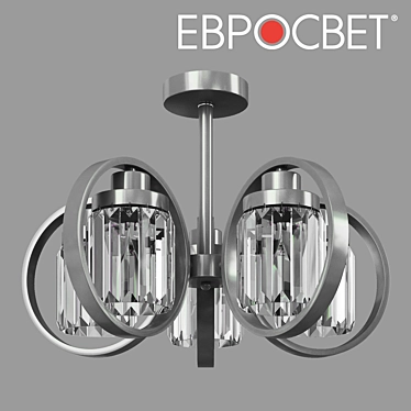 Crystal Chandelier Eurosvet Loraine 3D model image 1 