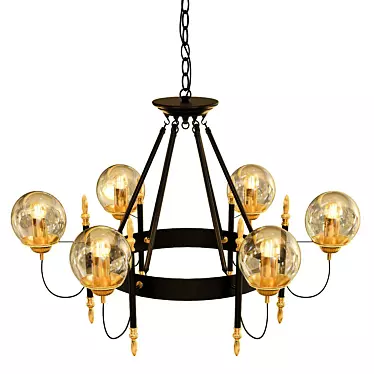 Modern Globe Trenger Chandelier 3D model image 1 